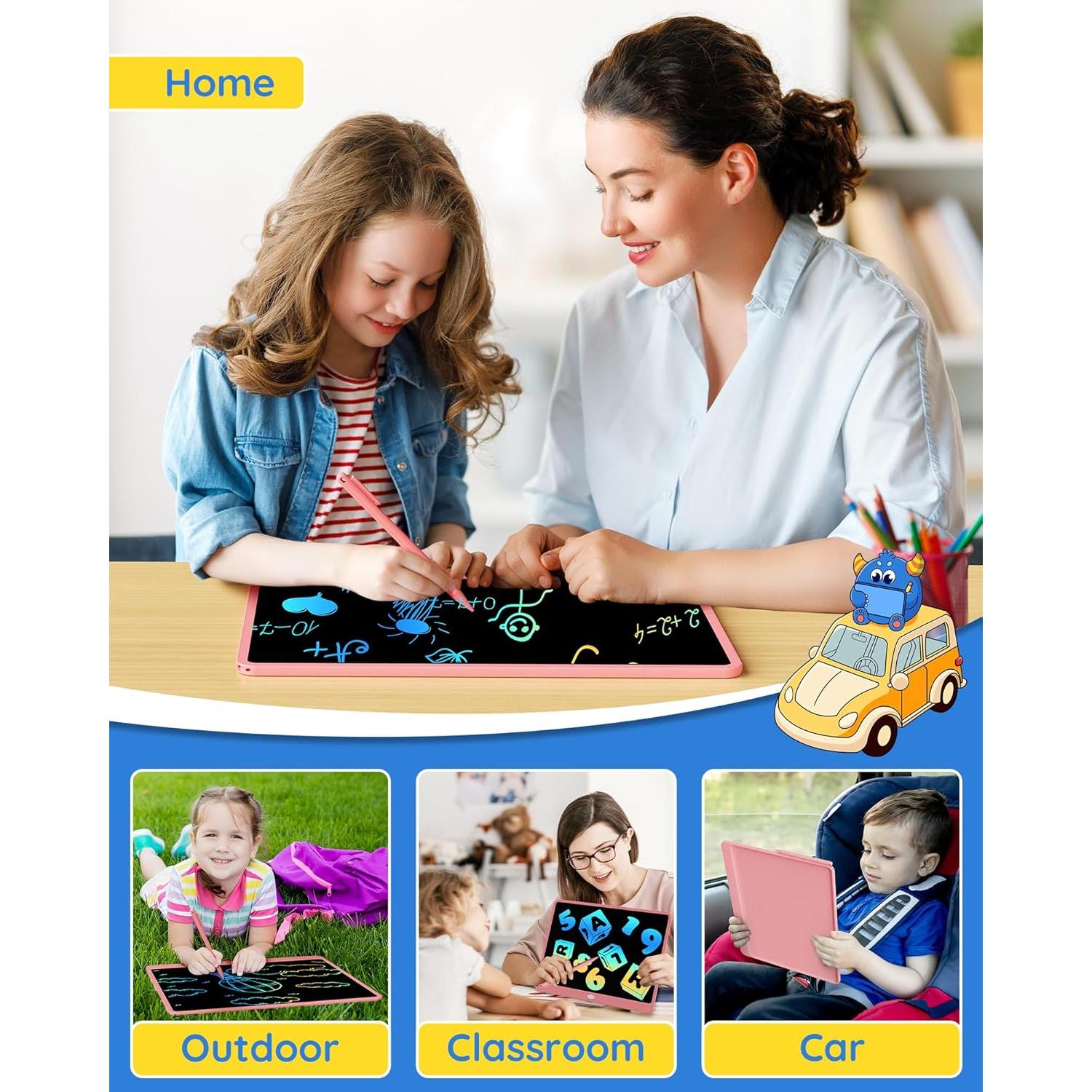 Tableta de Escritura LCD TEKFUN 16" Rosa para Niños