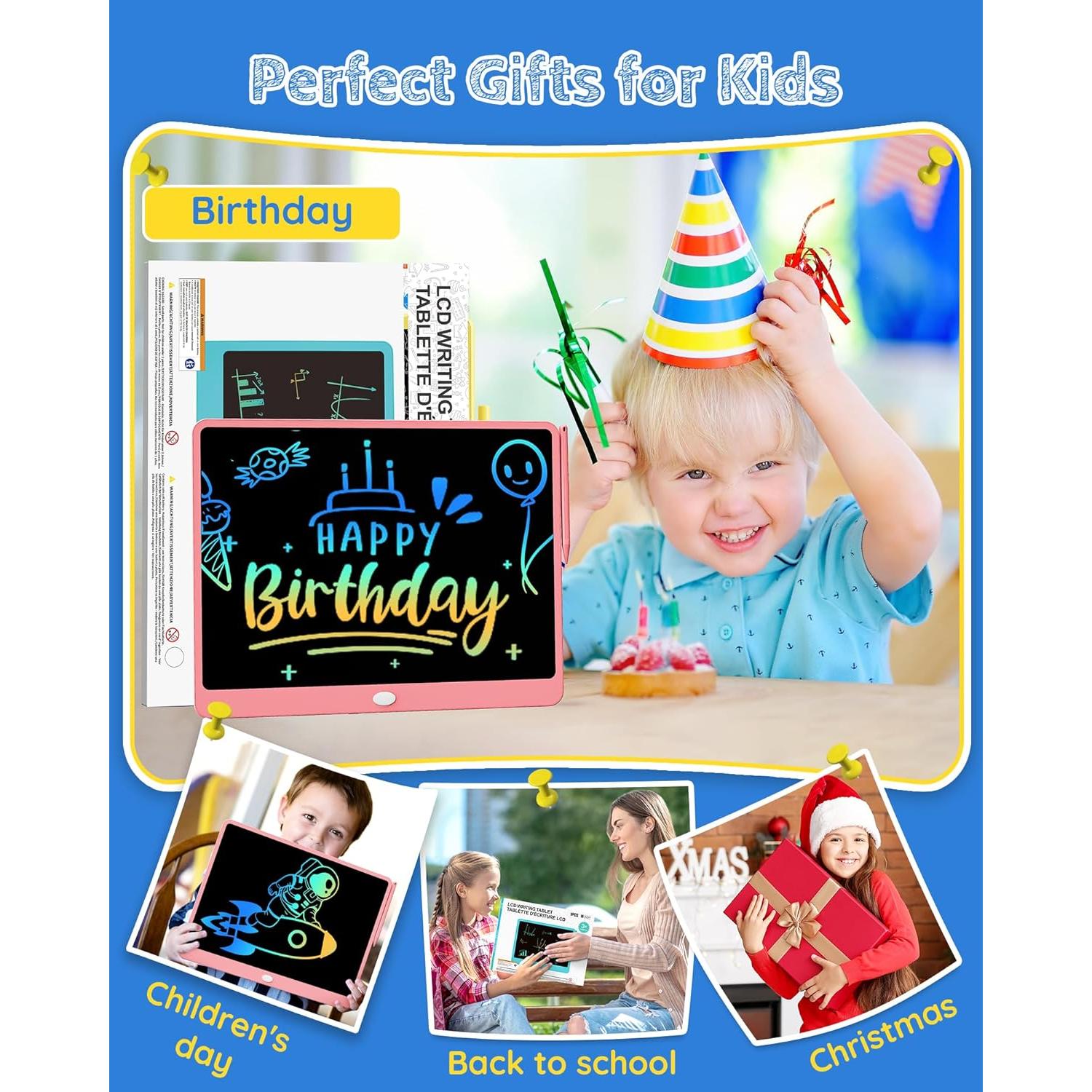 Tableta de Escritura LCD TEKFUN 16" Rosa para Niños