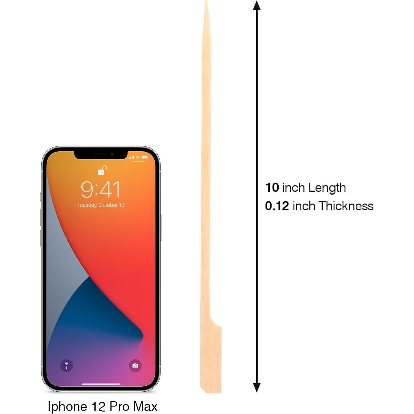 Palitos de Bambú 10 Pulgadas Pinchitto - 100 Piezas para BBQ