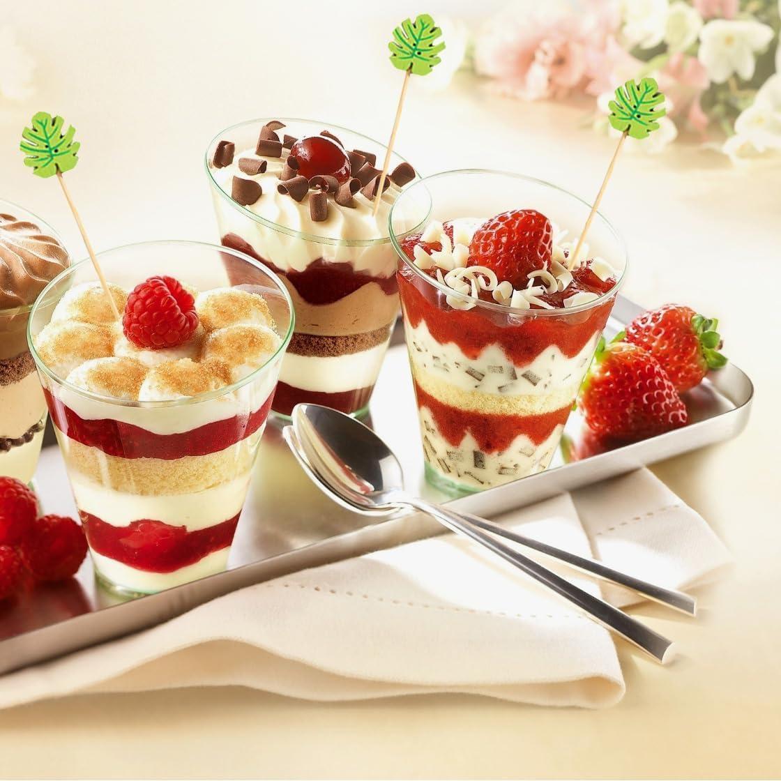 120 Palillos de Cóctel de Bambú Naturahand 12 cm Hoja Monstera