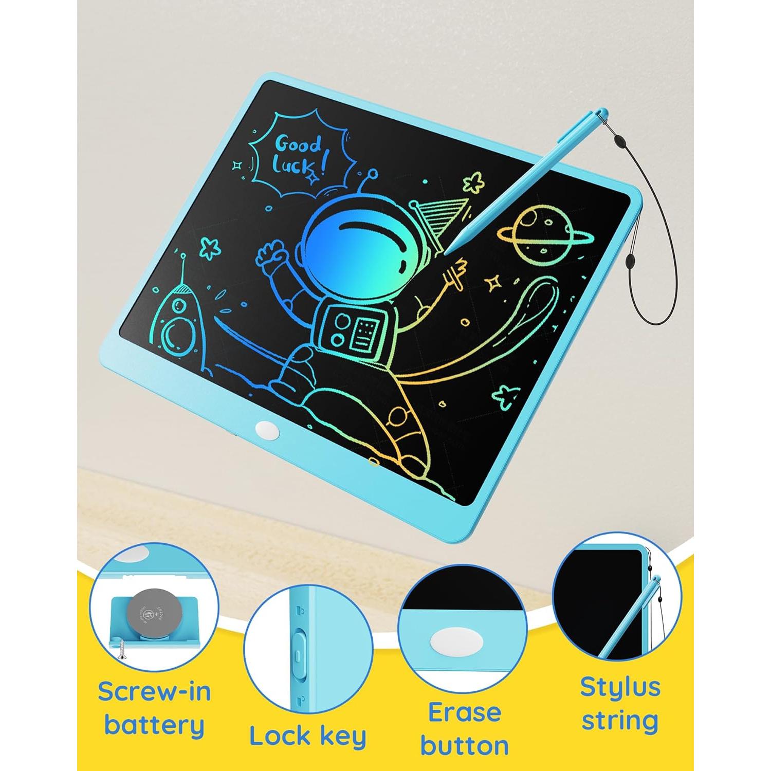 TEKFUN Tableta de Escritura LCD 16" Azul para Niños