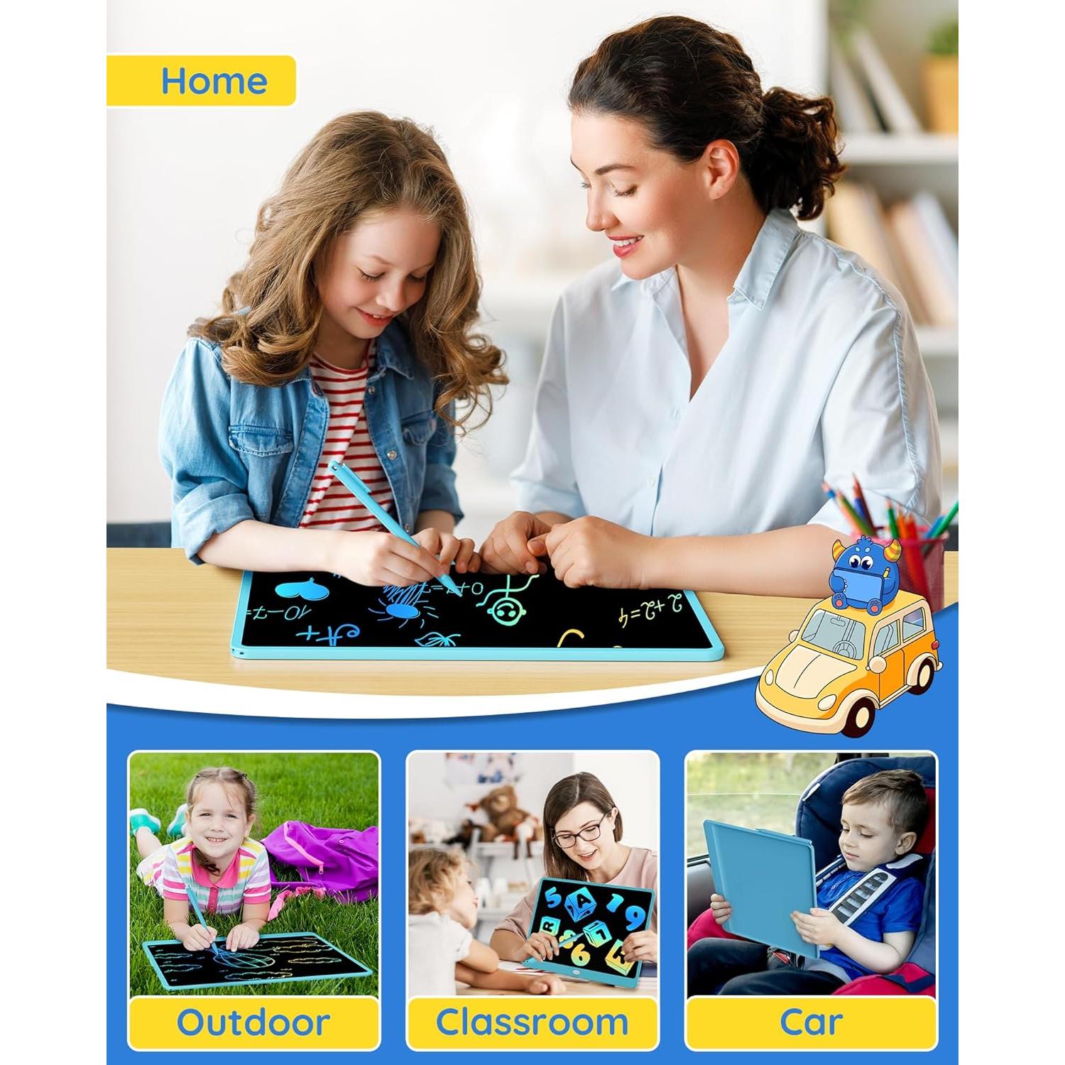 TEKFUN Tableta de Escritura LCD 16" Azul para Niños