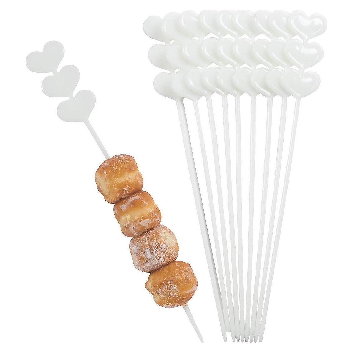 Pinchos de Corazón de Plástico Fun Express - 25 unidades 30.48 cm