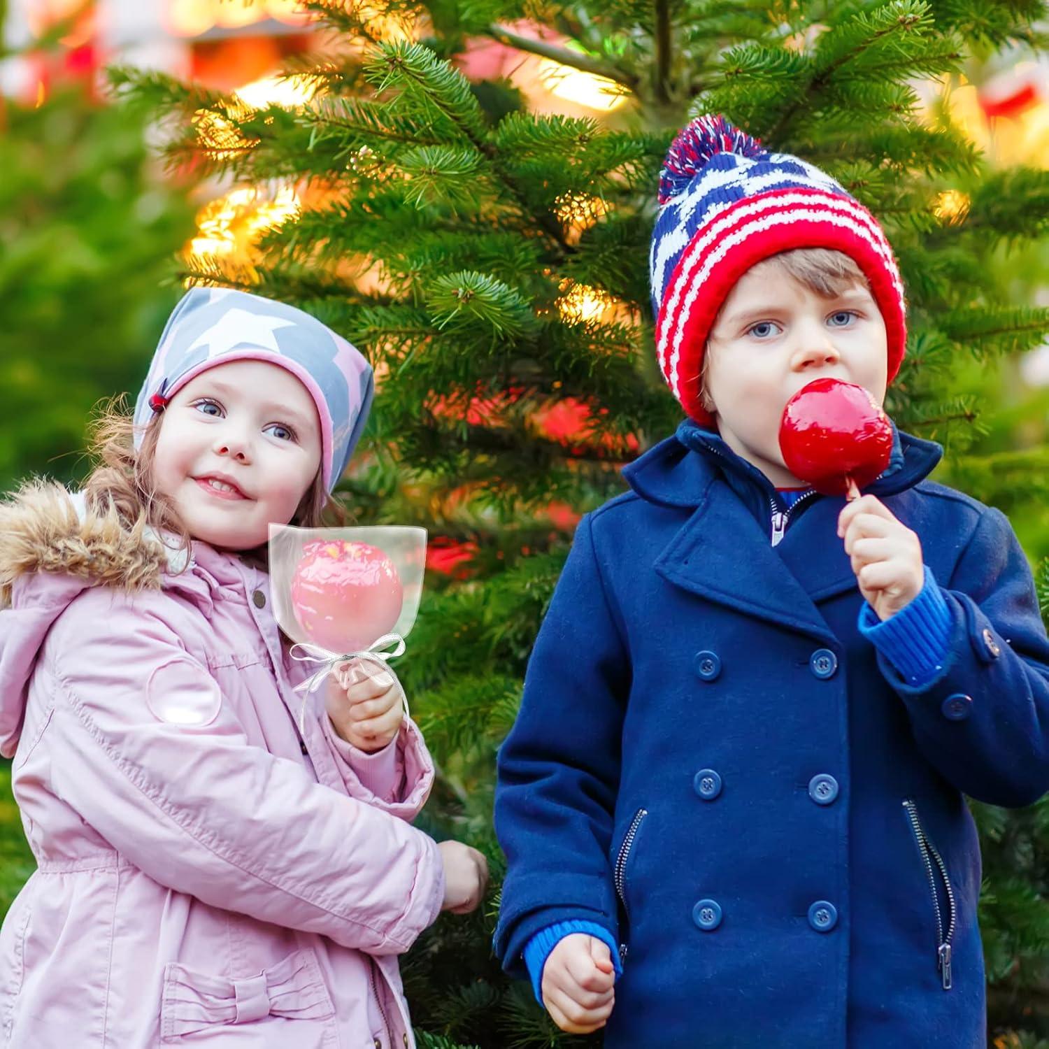 Kit de Palitos de Manzana de Caramelo Anglecai 24 Pcs
