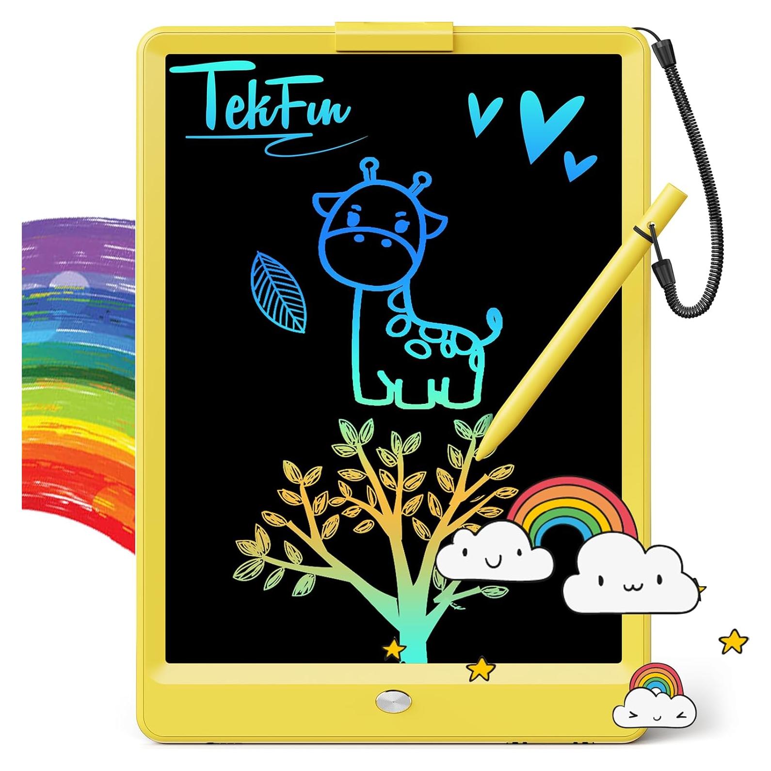 Tableta de Dibujo LCD Tekfun 10" Amarillo Portátil