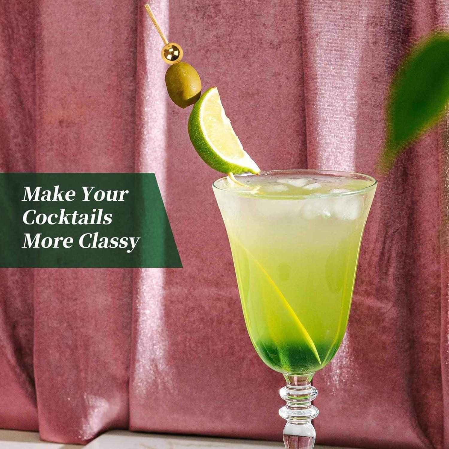 Pack de 300 Palillos de Bambú Dorados 11.9 cm para Aperitivos