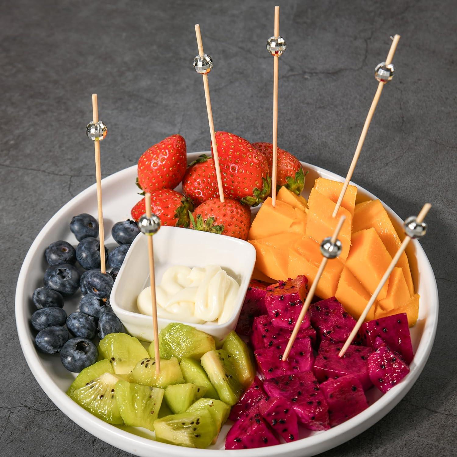 300 Palillos de Cóctel de Madera Plateados 11.94 cm - Sunrise Kitchen