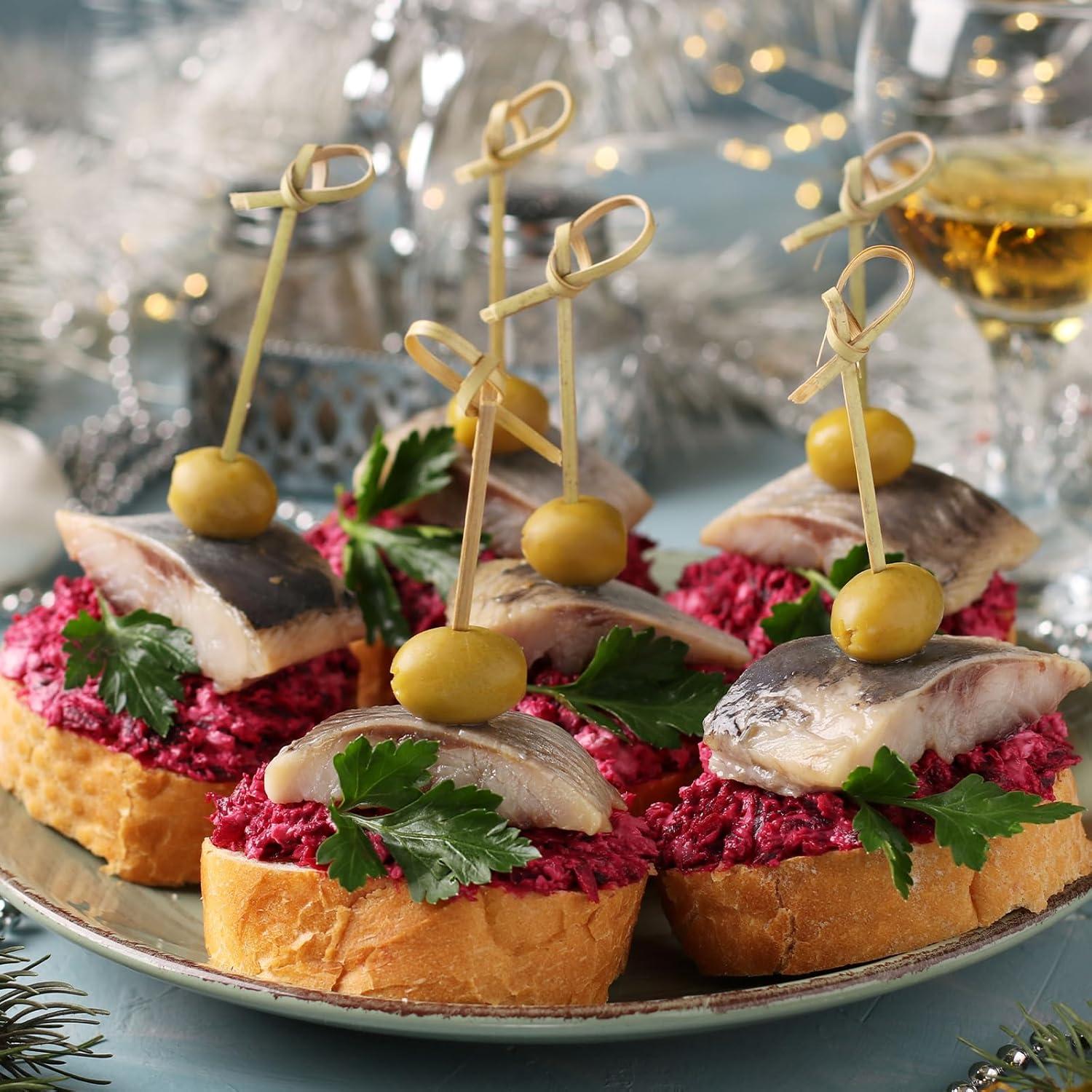 Palillos de Bambú Nuogo 2000 Pcs 10.5 cm para Cócteles y Aperitivos