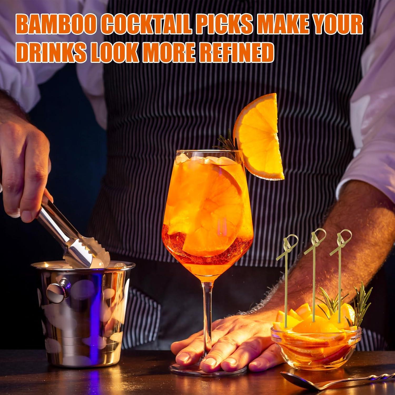 Palillos de Bambú Nuogo 2000 Pcs 10.5 cm para Cócteles y Aperitivos