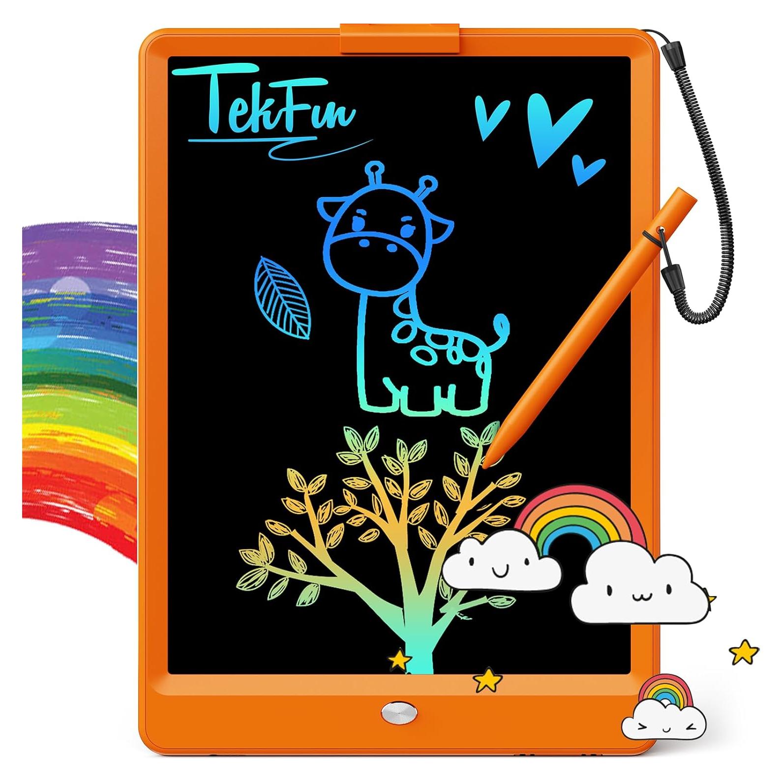 Tableta de Escritura LCD Tekfun 25,4 cm Naranja para Niños