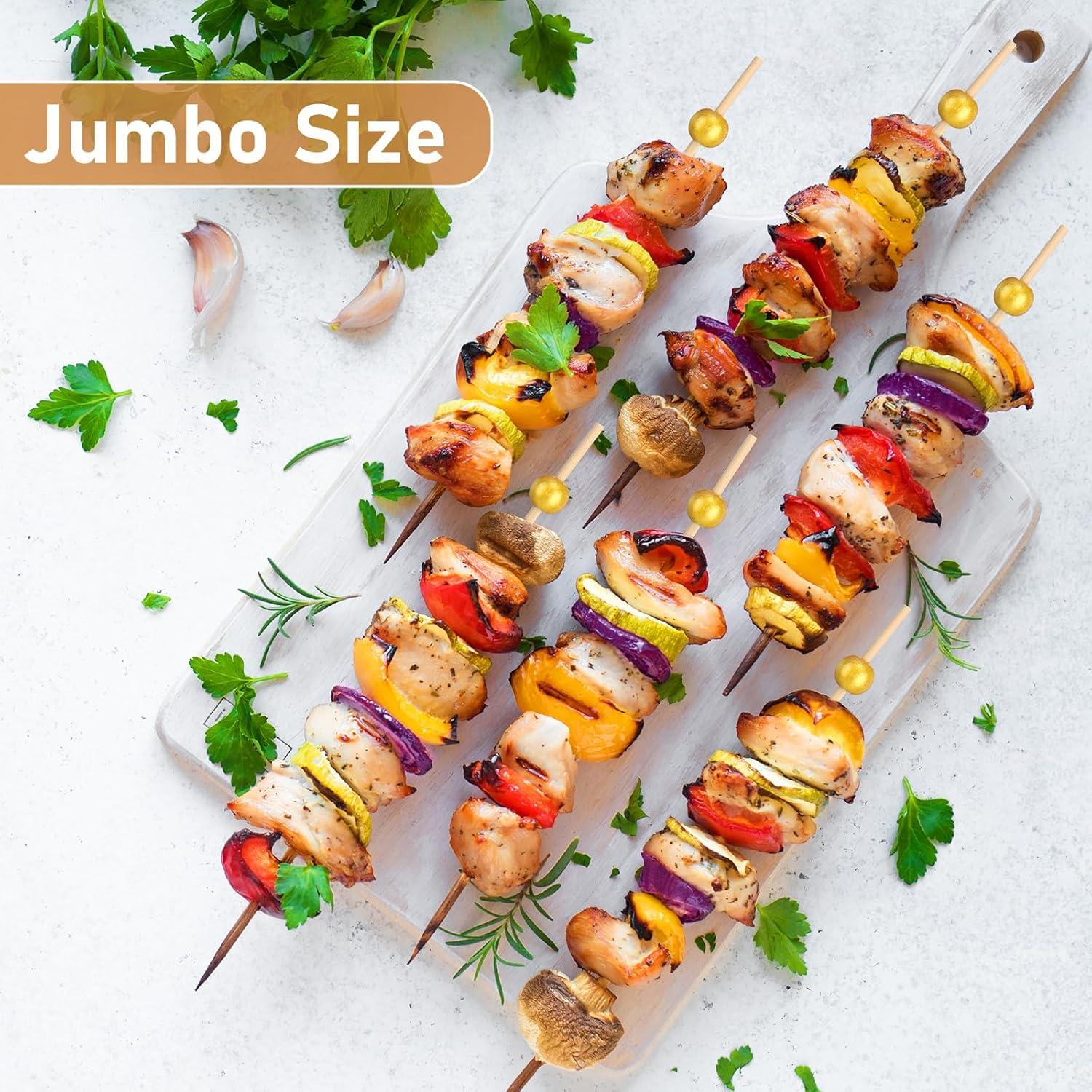 100 Palillos de Bambú Dorados 20.32 cm para Aperitivos LOYIM