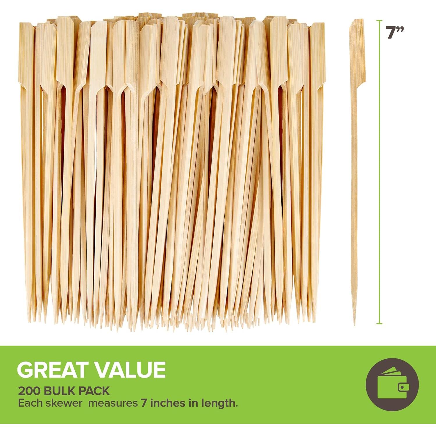 Pinchos de Bambú 17.78 cm Stock Your Home - Paquete 200 Unidades