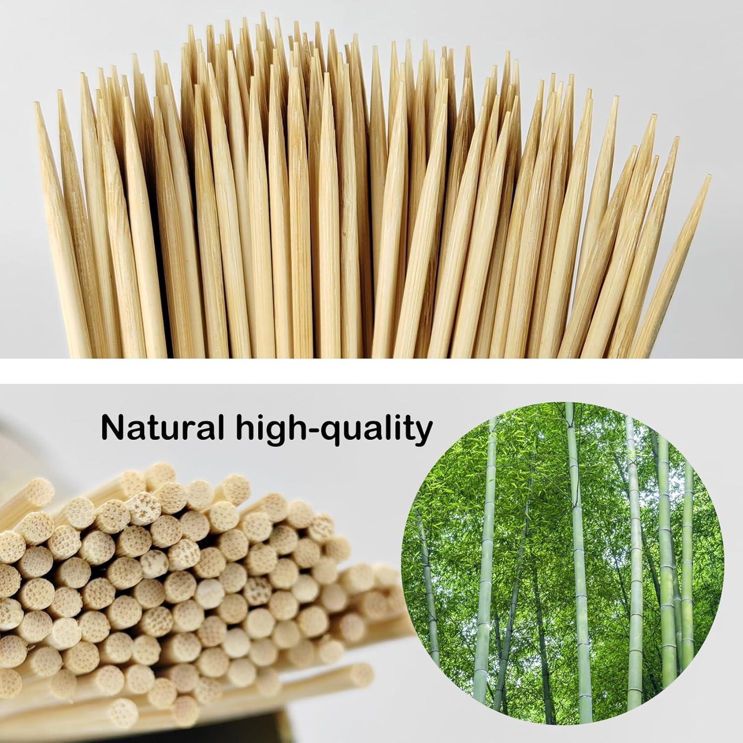Paquete de 100 palitos de bambú 20.32 cm para asar y manualidades