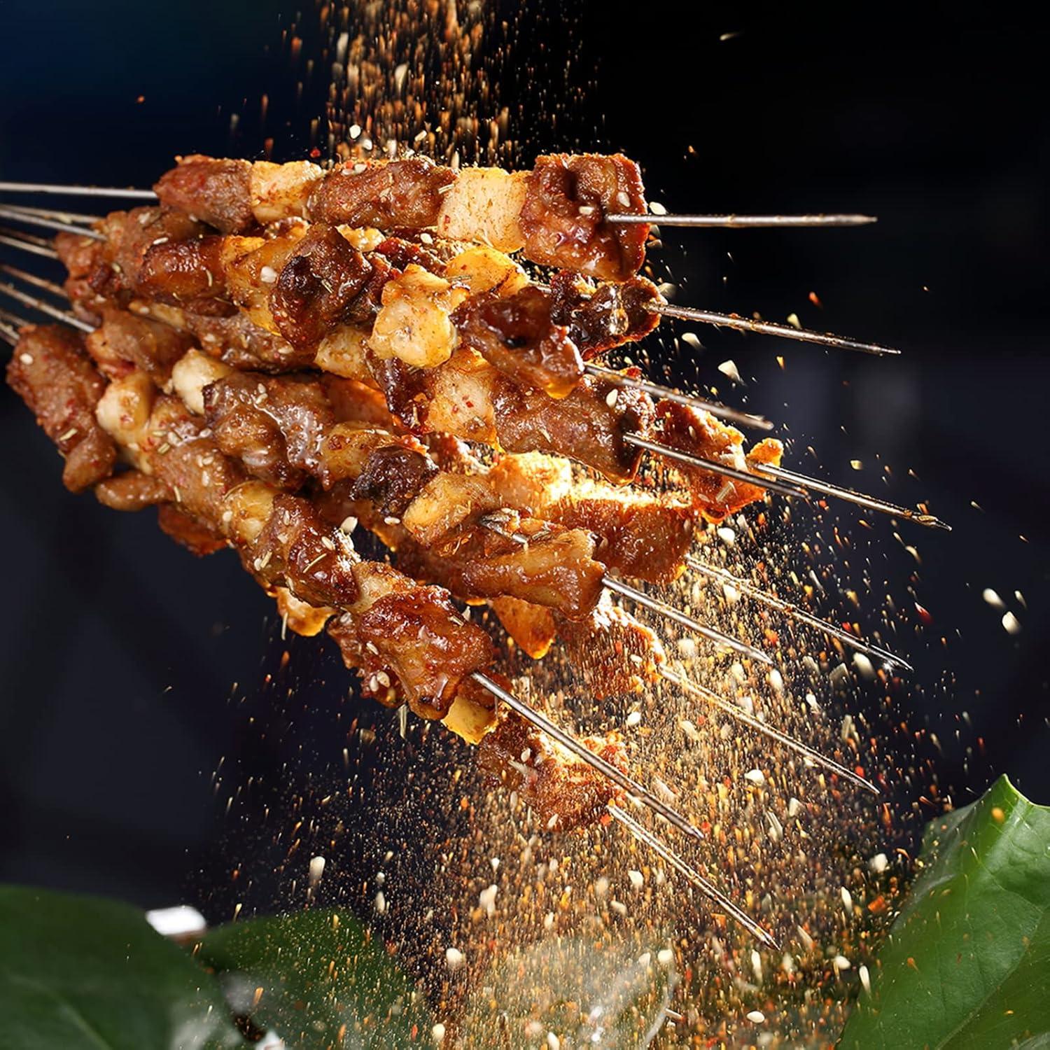 Paquete de 100 Pinchos de Acero Inoxidable AIMEIKI 38.6 cm