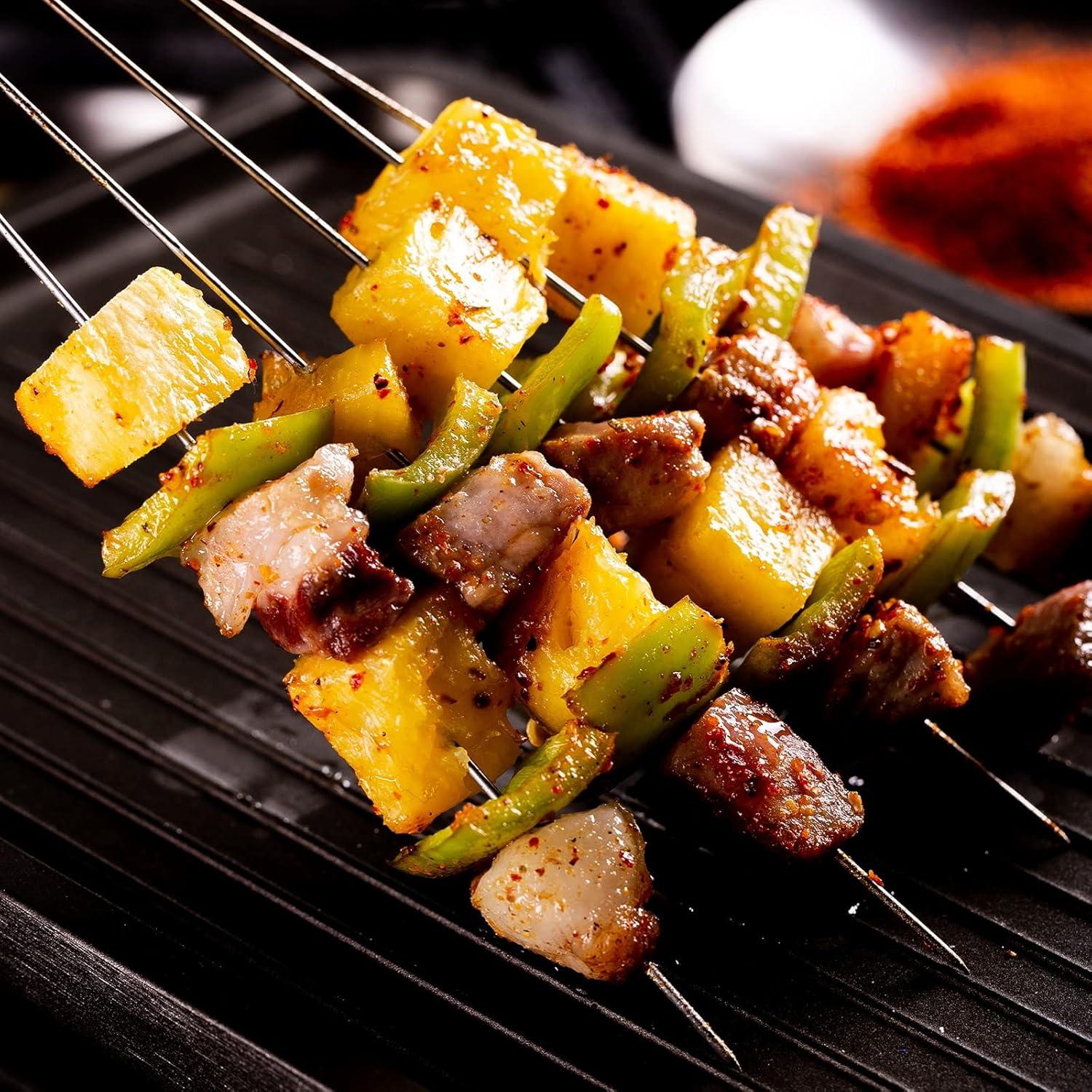 Paquete de 100 Pinchos de Acero Inoxidable AIMEIKI 38.6 cm