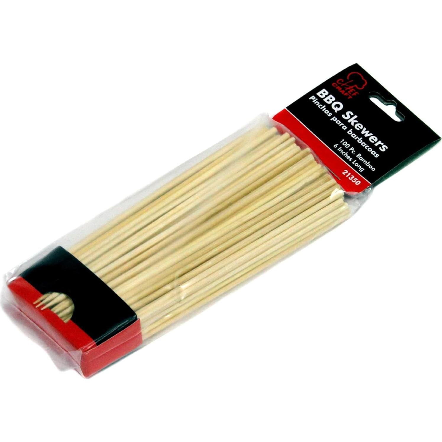 Pinchos de Barbacoa de Bambú Chef Craft 15 cm - 100 Piezas