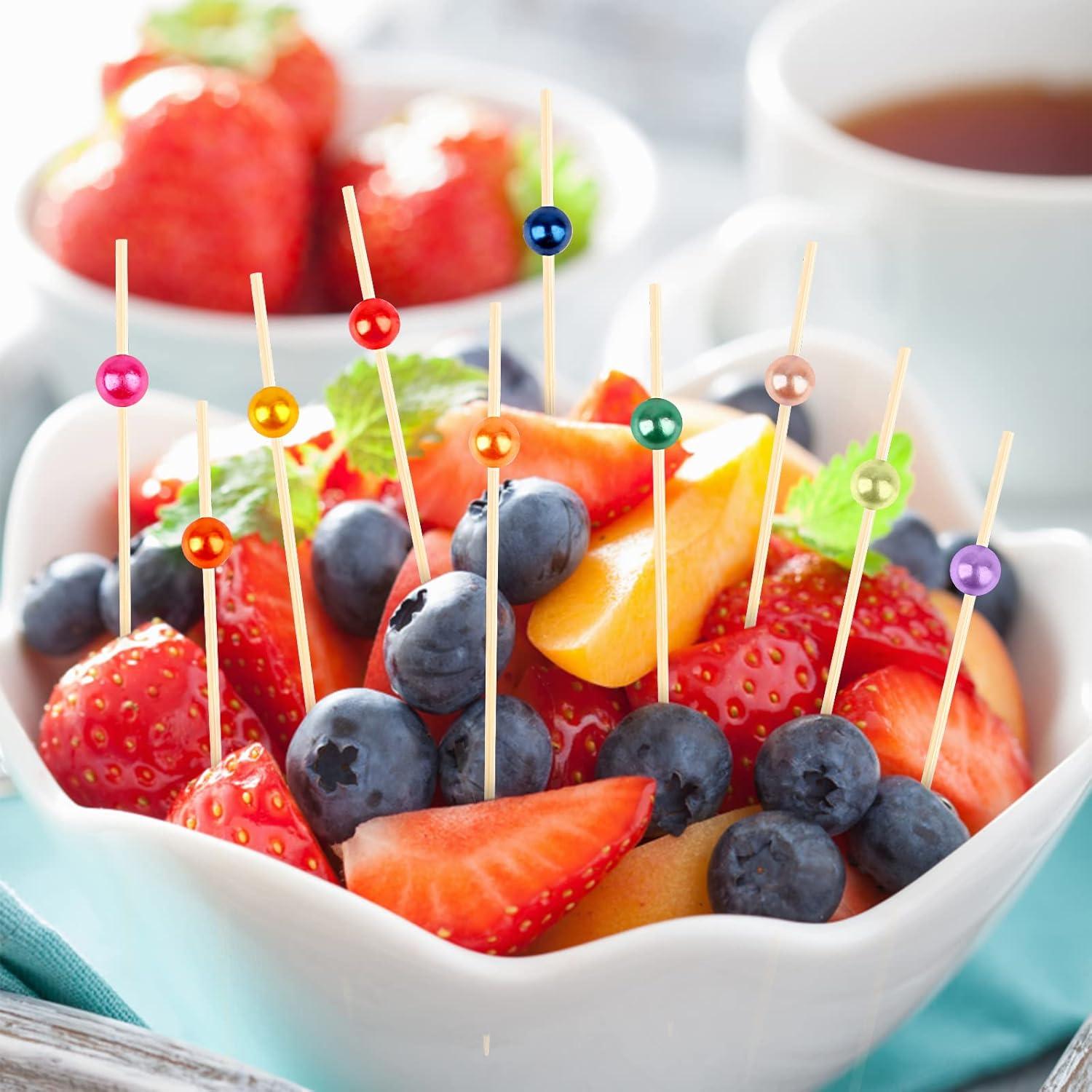 Palillos de Cóctel de Bambú Ecológicos - 100 Unidades