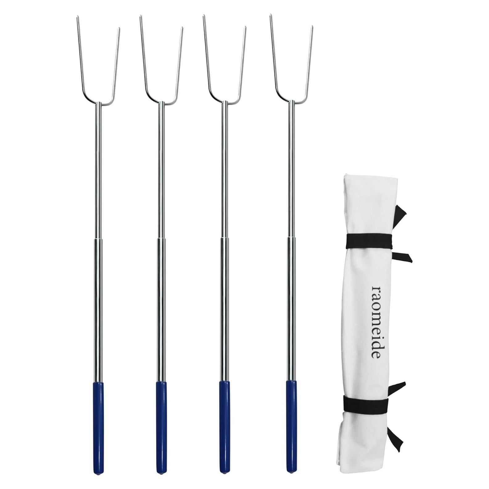 Palos de Asar Hot Dog RAOMEIDE 81.28 cm Acero Inoxidable 4 Pzas