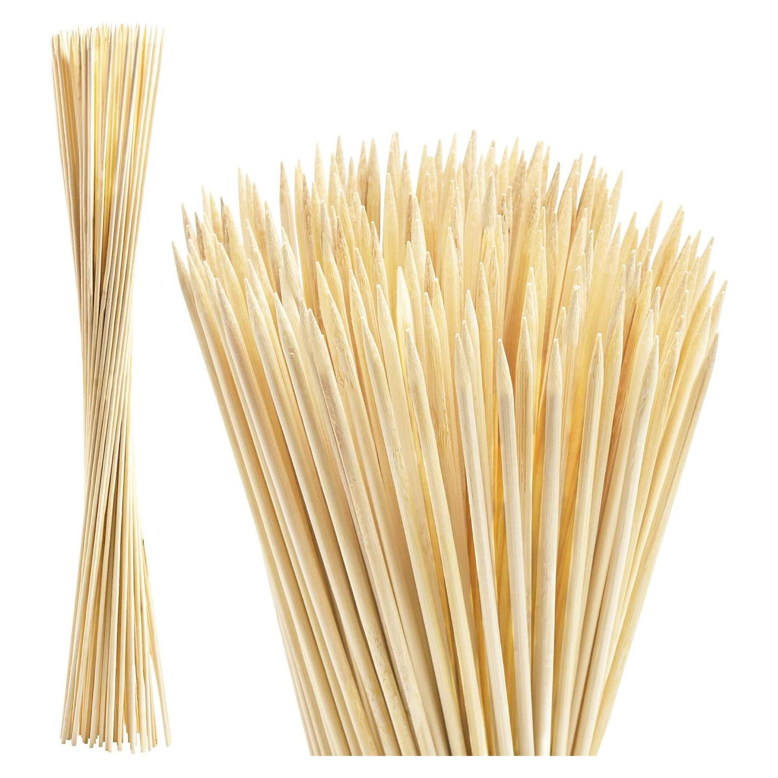 200 Palitos de Asar Malvaviscos de Bambú 76 cm Ecológicos