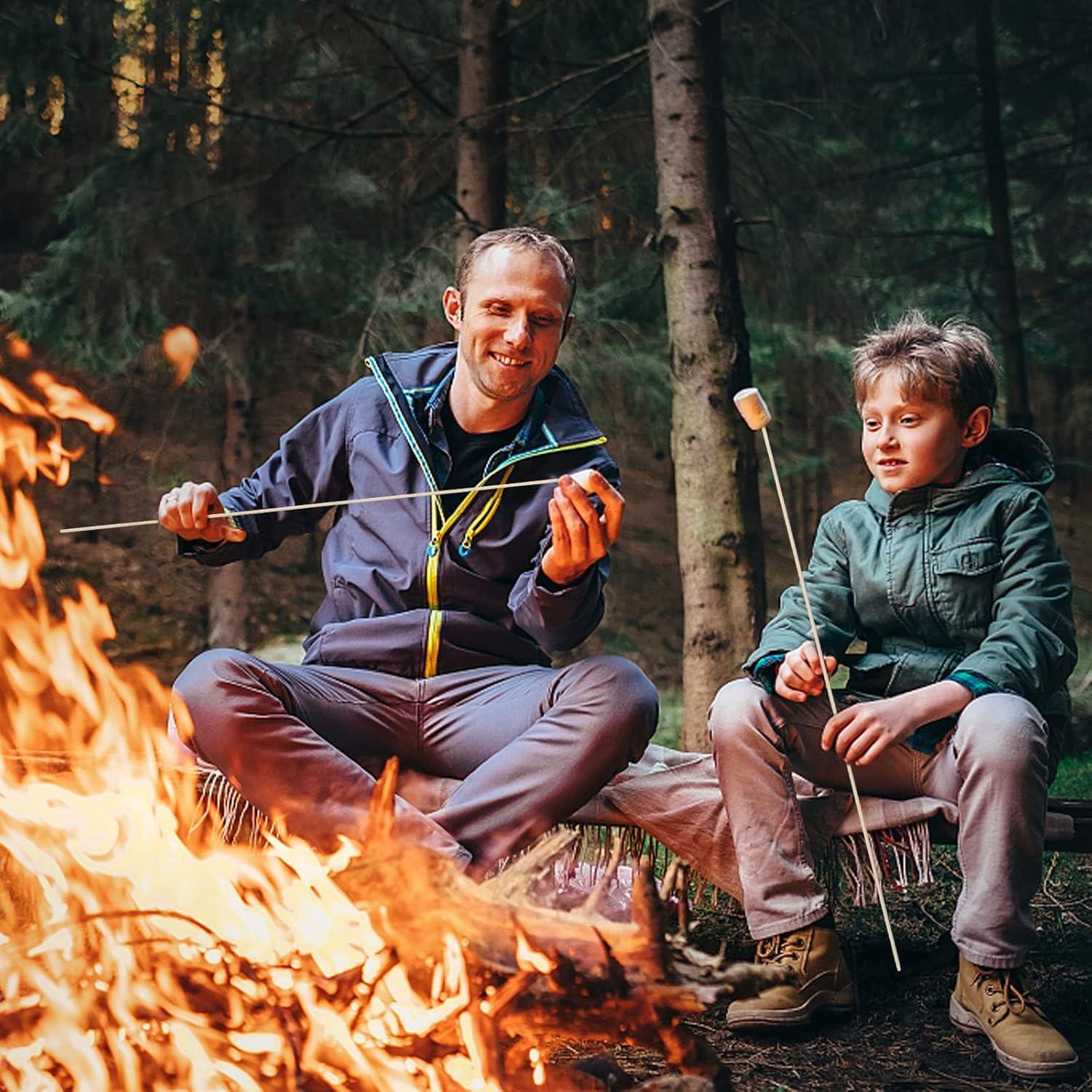 200 Palitos de Asar Malvaviscos de Bambú 76 cm Ecológicos