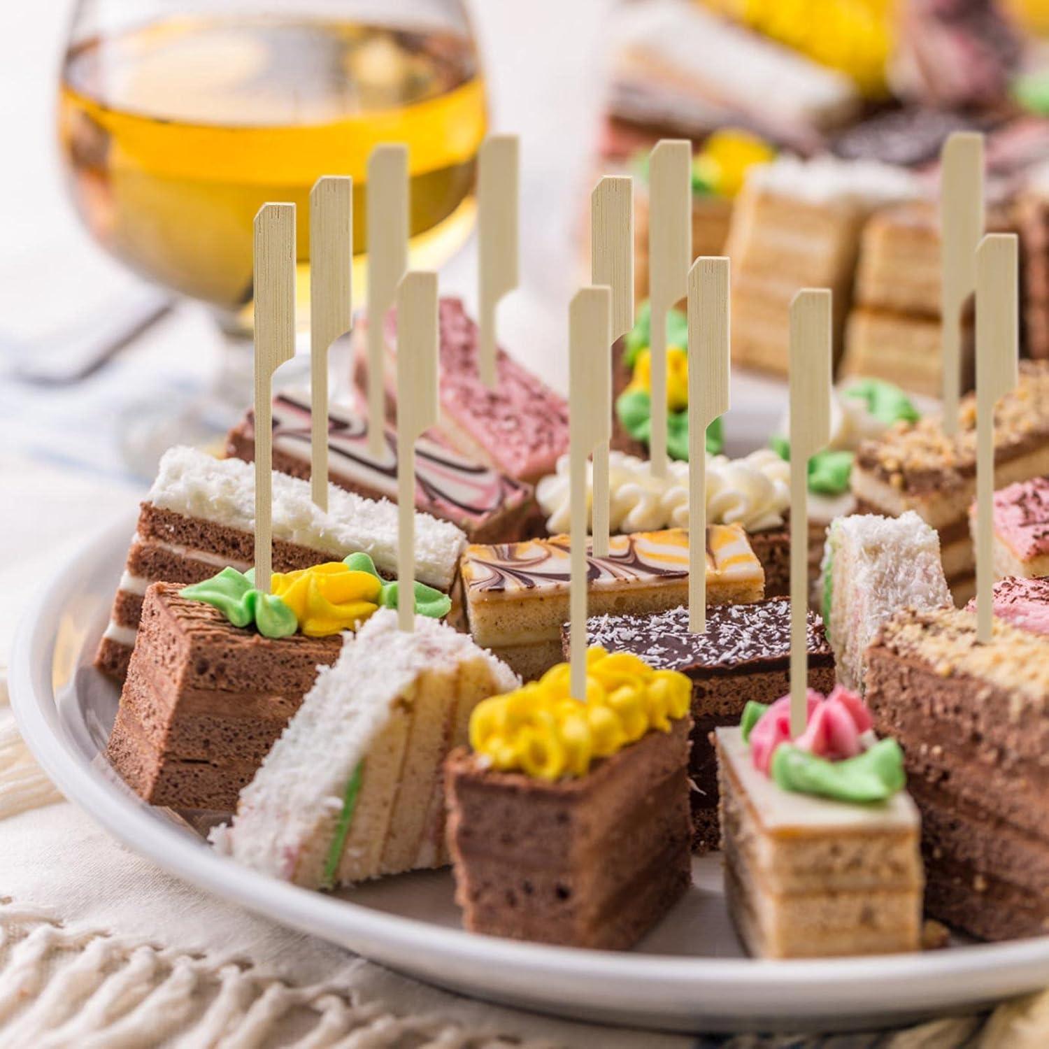 200 Palillos de Madera de Bambú 25.4 cm para Cócteles