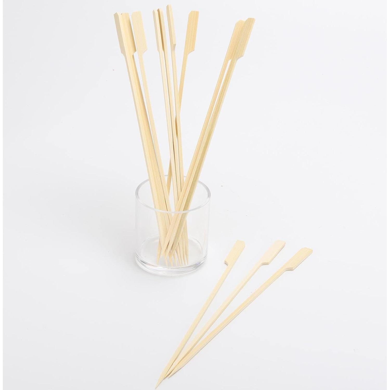 200 Palillos de Madera de Bambú 25.4 cm para Cócteles