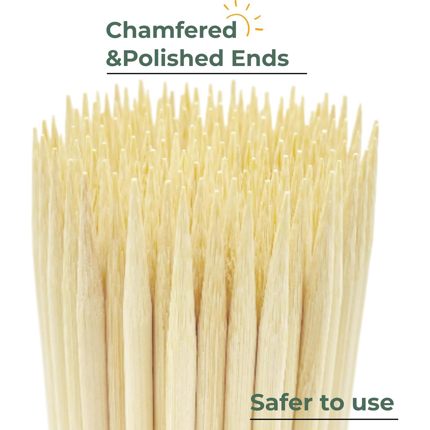 Pinchos de Bambú 200PCS 25.4cm Bonsucee - Eco Amigables