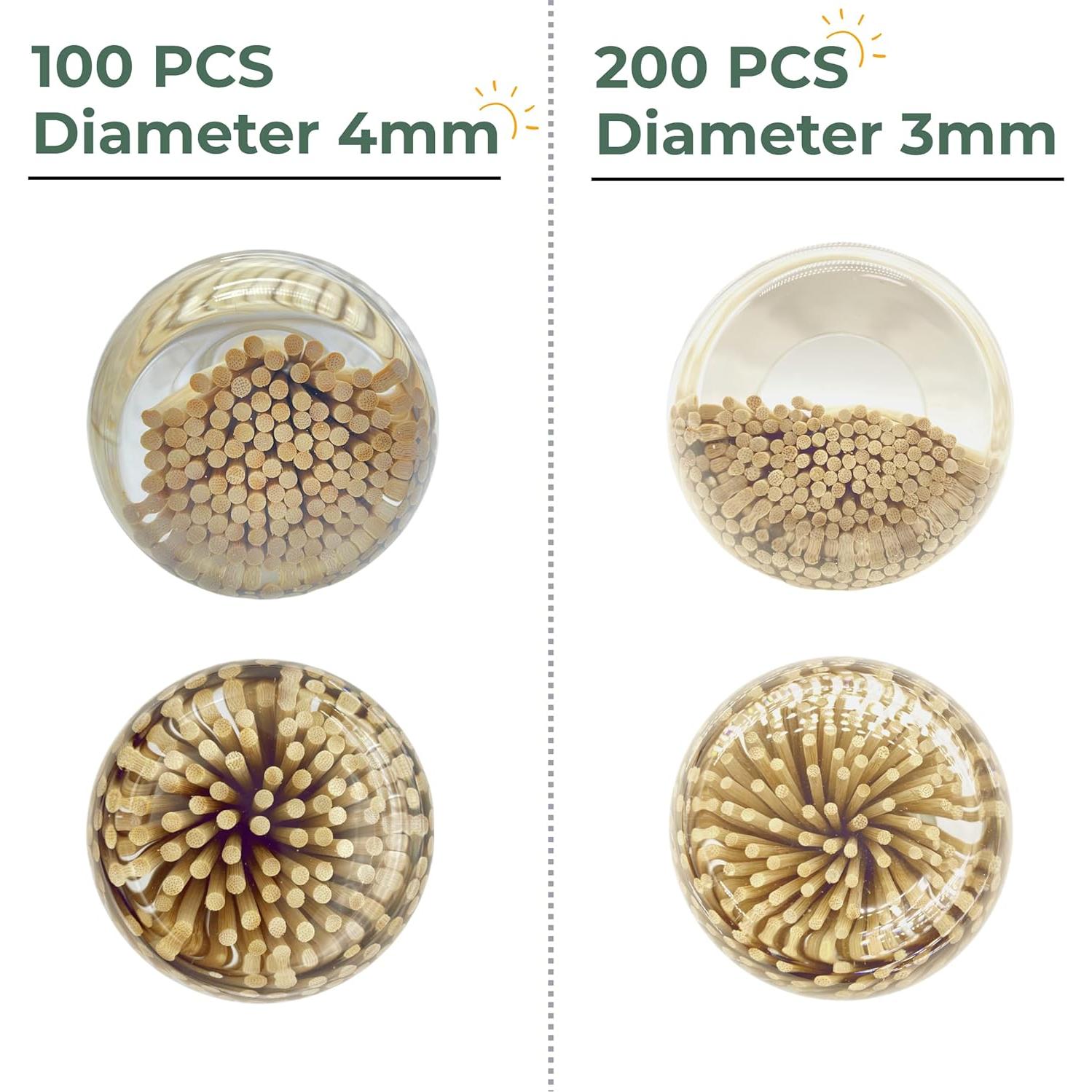 Pinchos de Bambú 200PCS 25.4cm Bonsucee - Eco Amigables