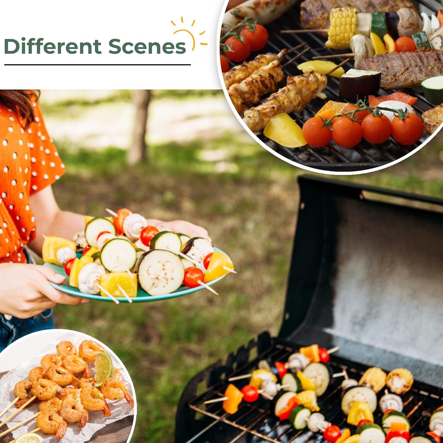 Pinchos de Bambú 200PCS 25.4cm Bonsucee - Eco Amigables