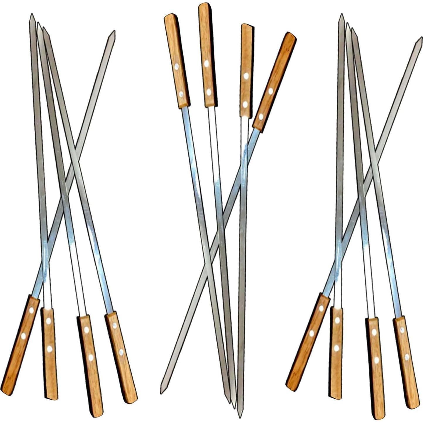 Paquete de 12 Pinchos para Kebab Amestar 59.69 cm Acero Inoxidable