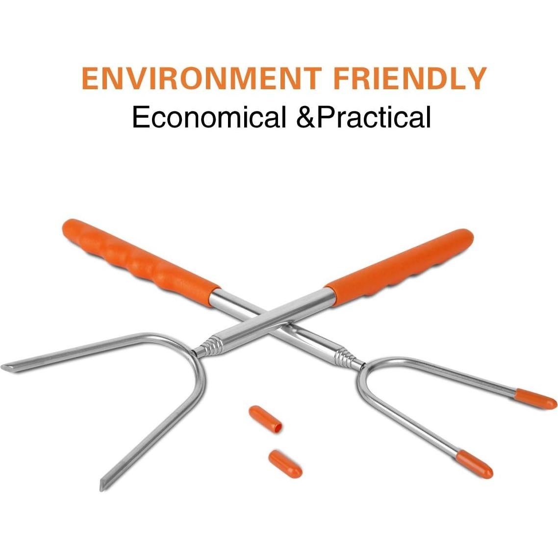 Palitos para Asar Malvaviscos Briout 10 Piezas 114.3 cm Acero Inoxidable