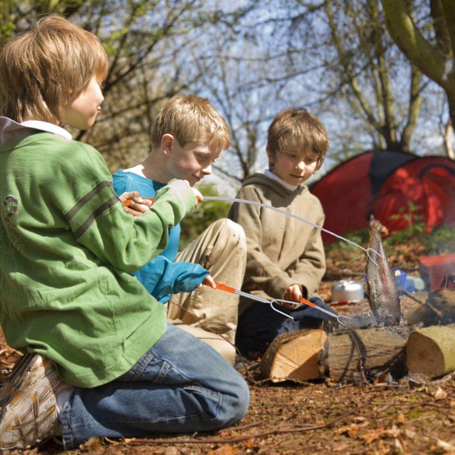 Palitos para Asar Malvaviscos Briout 10 Piezas 114.3 cm Acero Inoxidable