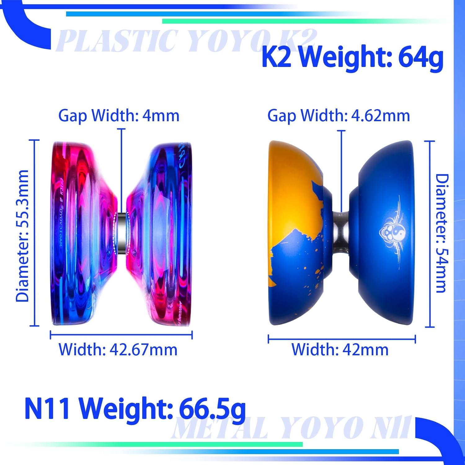 MAGICYOYO Yoyo 2 Pack N11 & K2 - Responsivo y No Responsivo