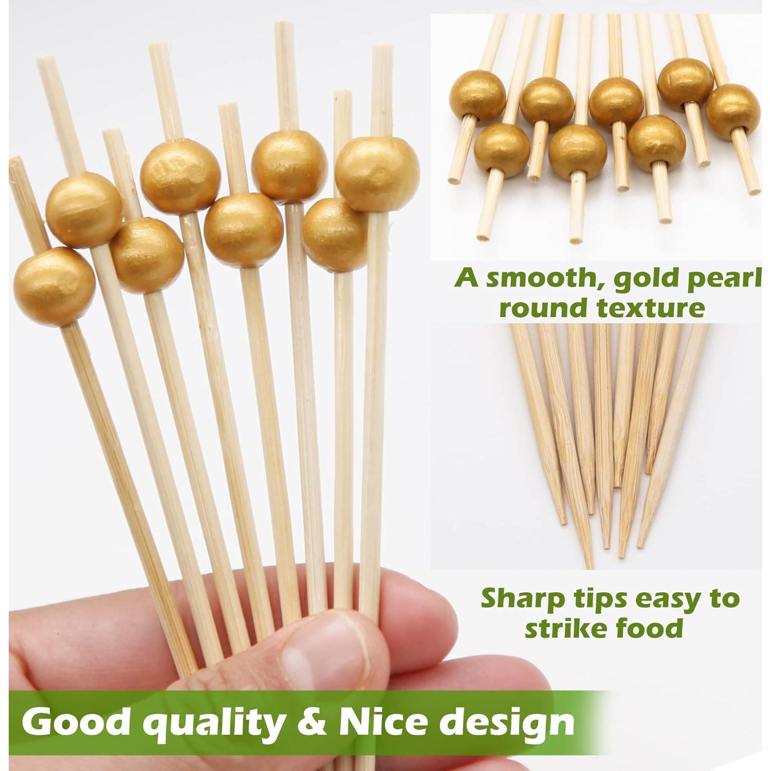 Palillos de Cóctel de Bambú EuTengHao 300 Pcs 11.94 cm Elegantes