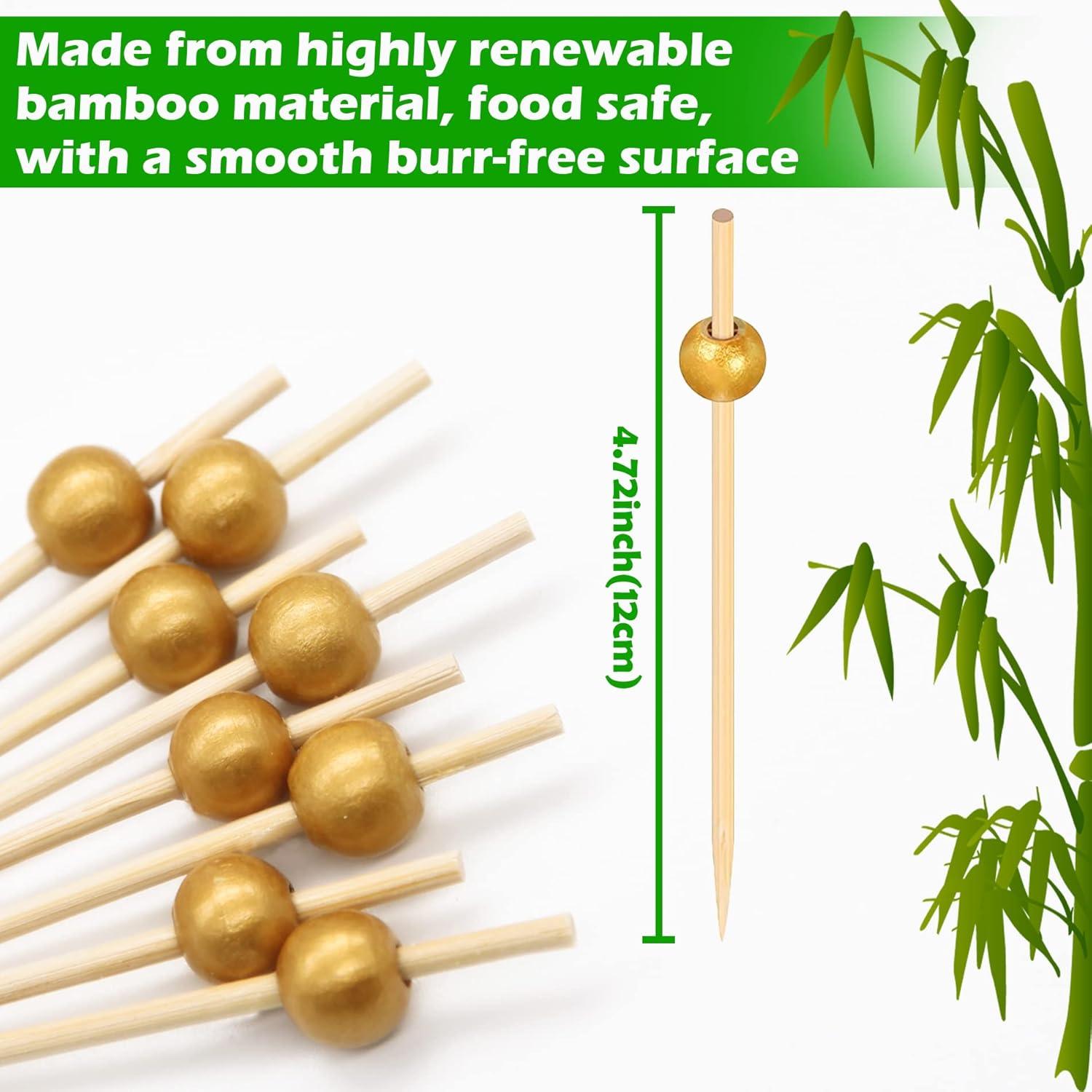 Palillos de Cóctel de Bambú EuTengHao 300 Pcs 11.94 cm Elegantes