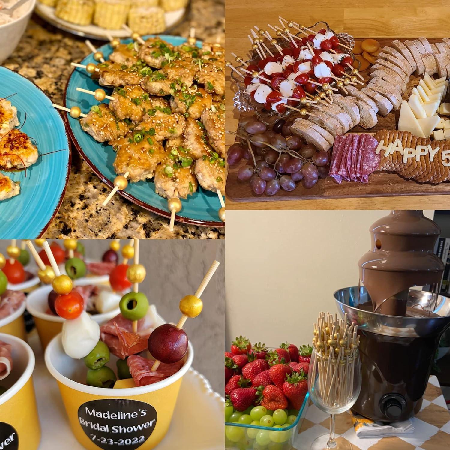 Palillos de Cóctel de Bambú EuTengHao 300 Pcs 11.94 cm Elegantes