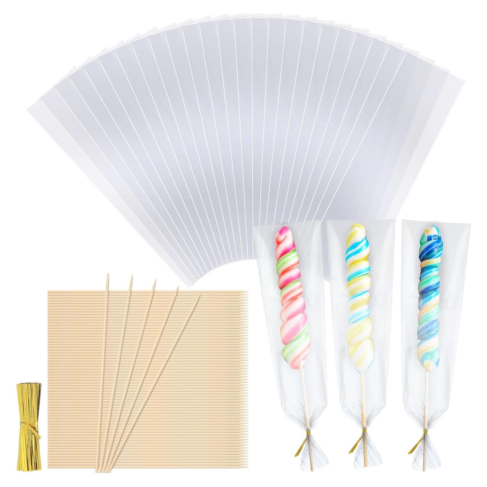 Bolsas de Celofán Transparentes Yexiya 100 Unidades 7.5x28cm