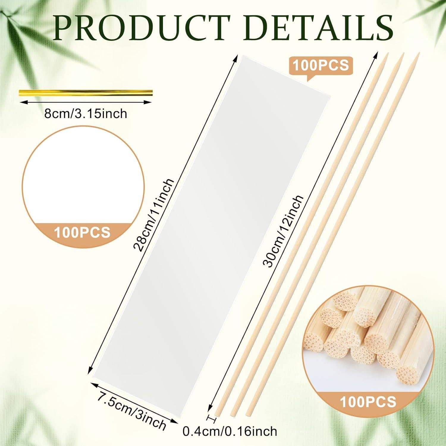 Bolsas de Celofán Transparentes Yexiya 100 Unidades 7.5x28cm