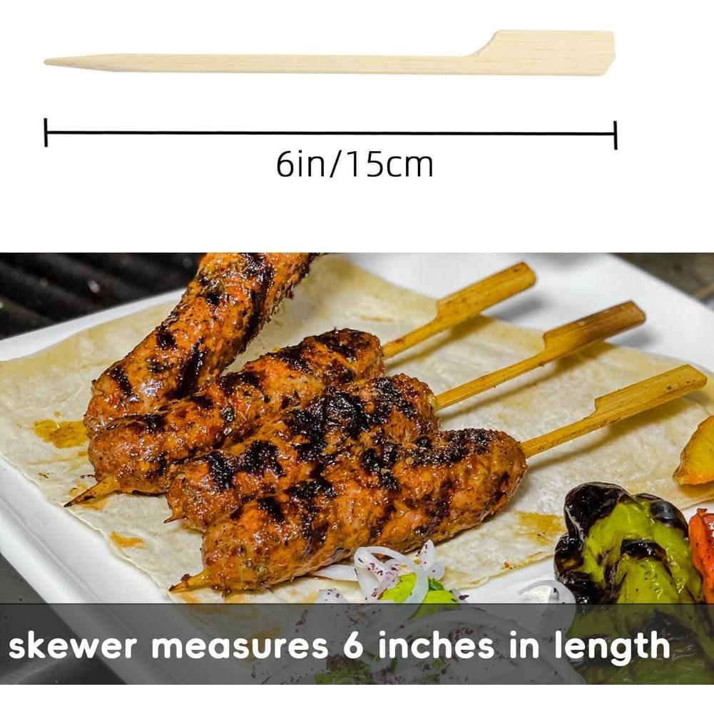 200 Palitos de Madera de Bambú 15 cm para Aperitivos y Cócteles