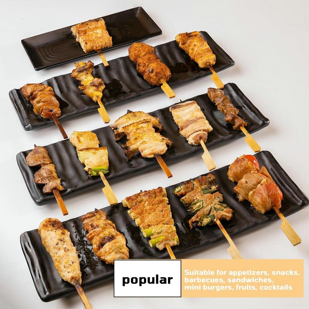 200 Palitos de Madera de Bambú 15 cm para Aperitivos y Cócteles