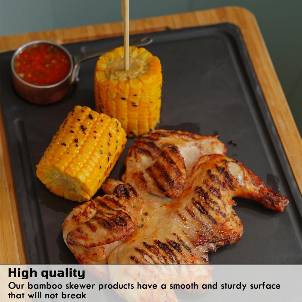 200 Palitos de Madera de Bambú 15 cm para Aperitivos y Cócteles