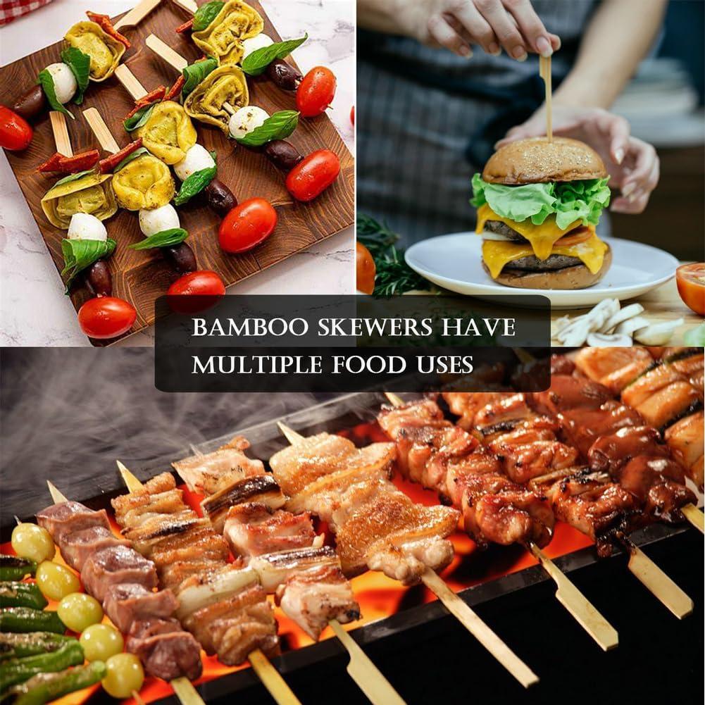 200 Palitos de Madera de Bambú 15 cm para Aperitivos y Cócteles