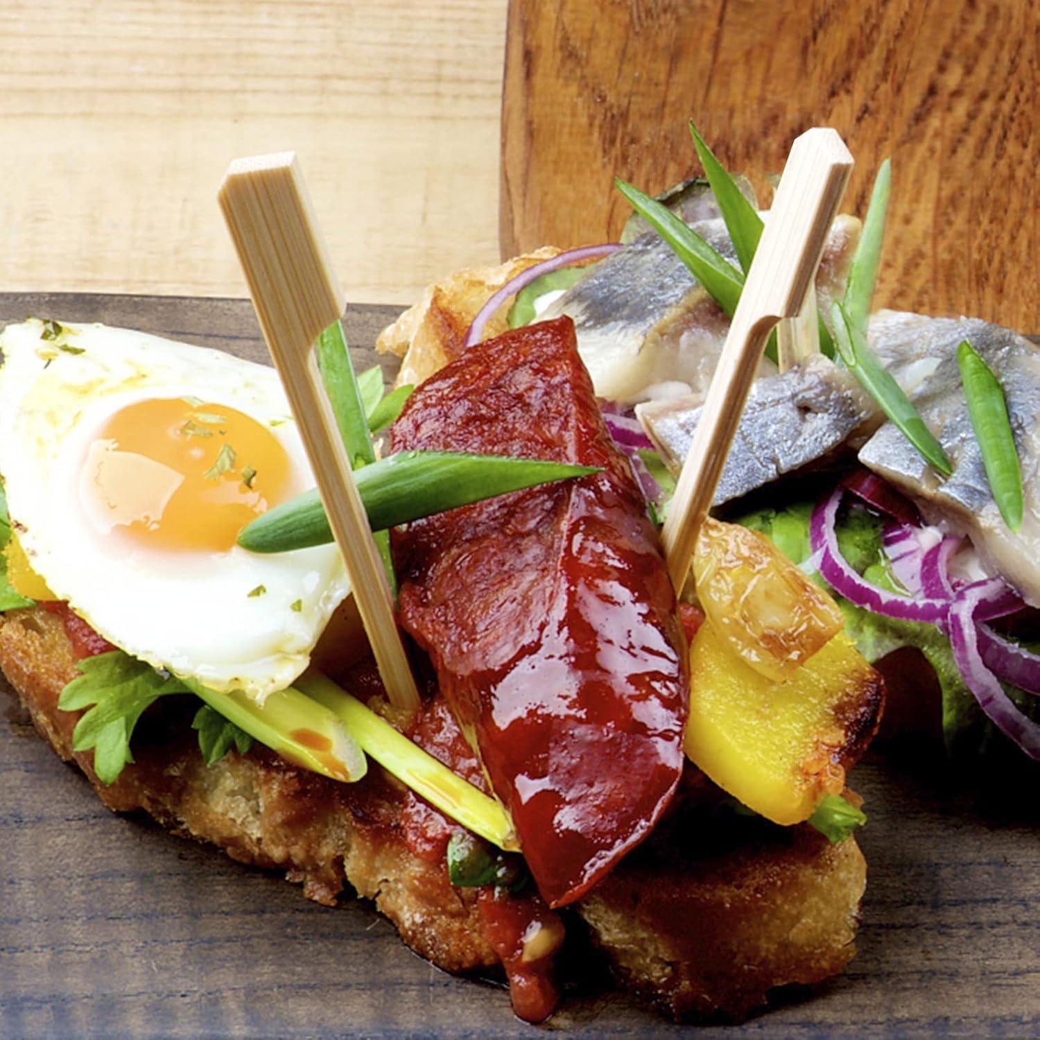 Palillos de Bambú AZUL TOP 300 Pcs 8.9 cm Resistentes