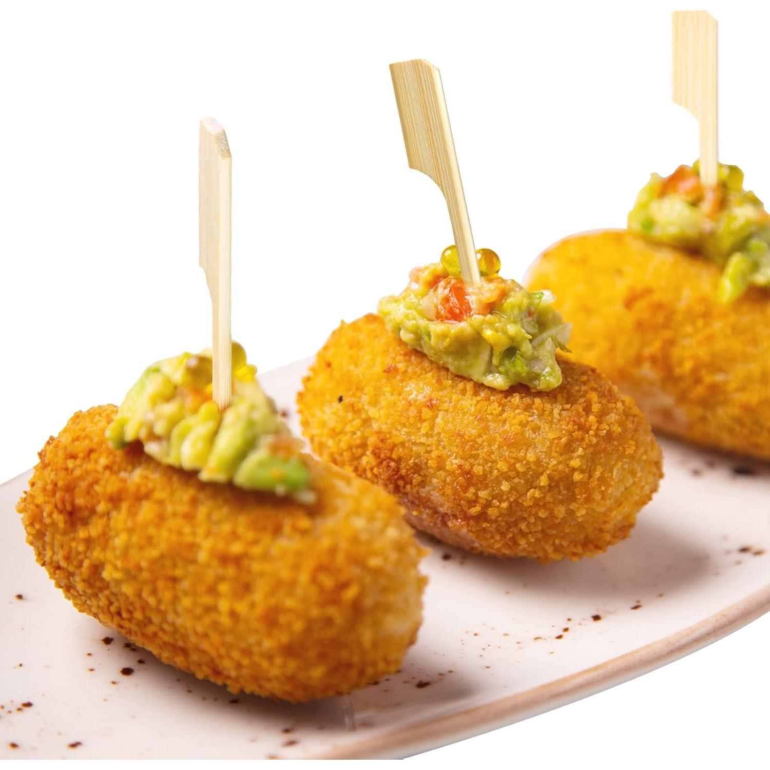 Palillos de Bambú AZUL TOP 300 Pcs 8.9 cm Resistentes