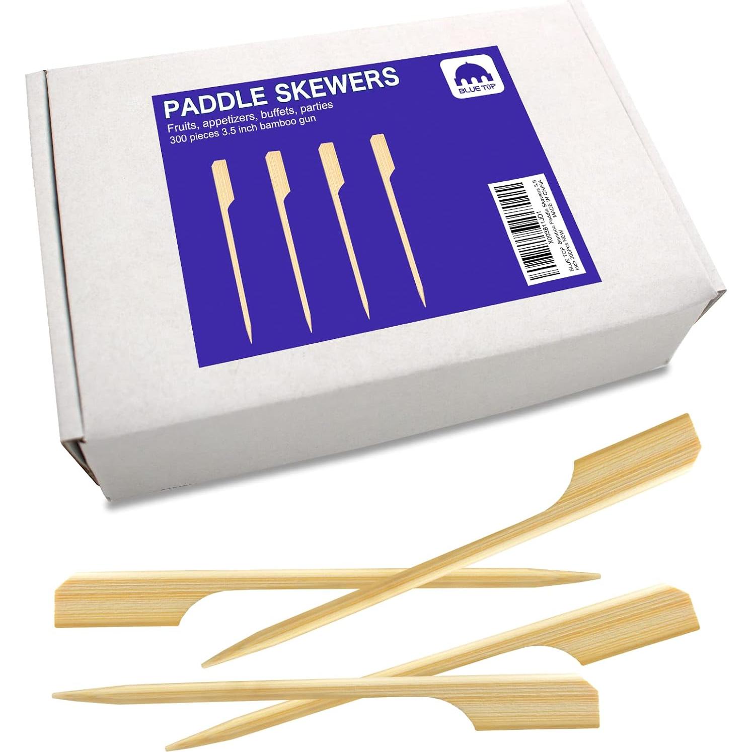 Palillos de Bambú AZUL TOP 300 Pcs 8.9 cm Resistentes