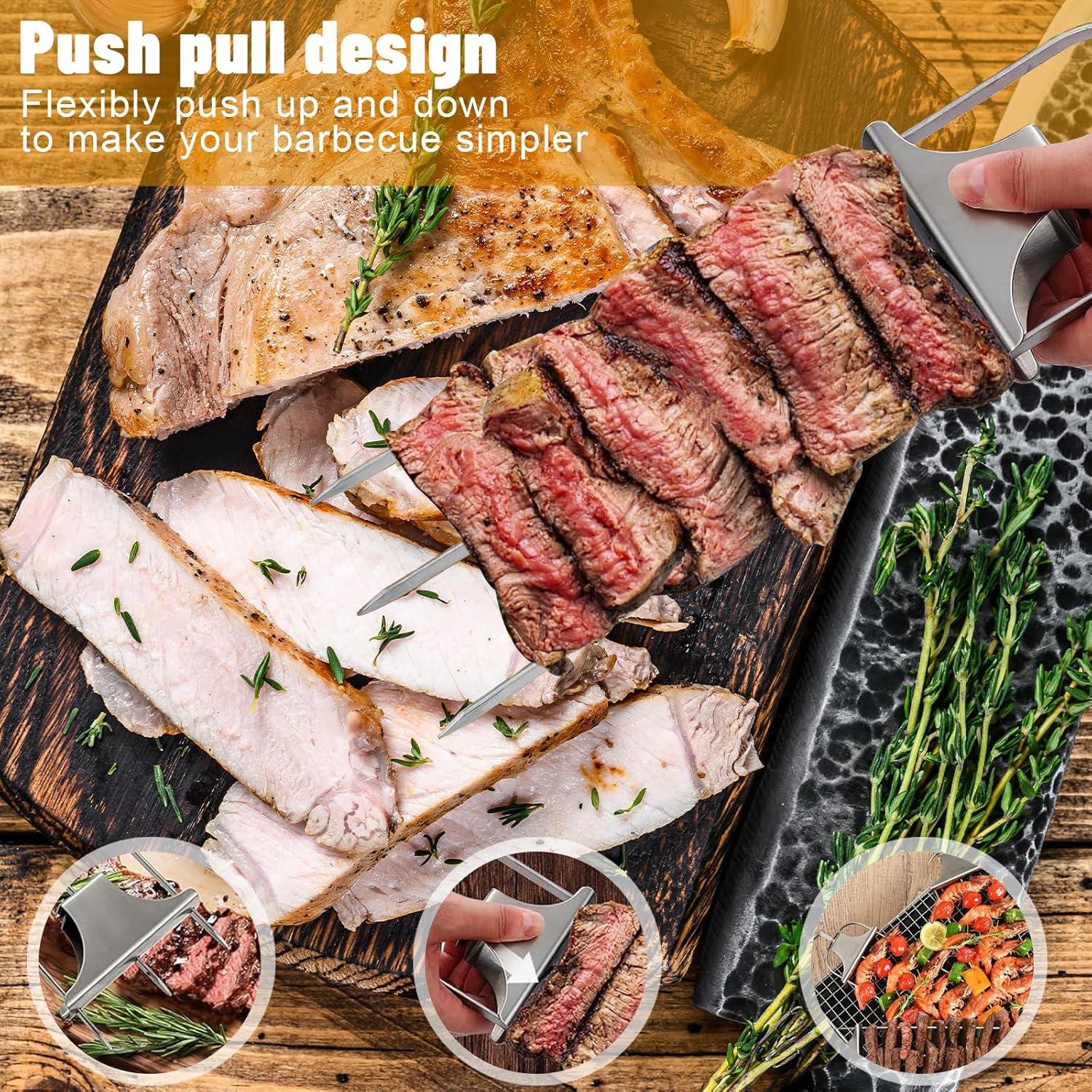 Set 3 Palitos de Brocheta Metal Dualshine 35.56 cm BBQ