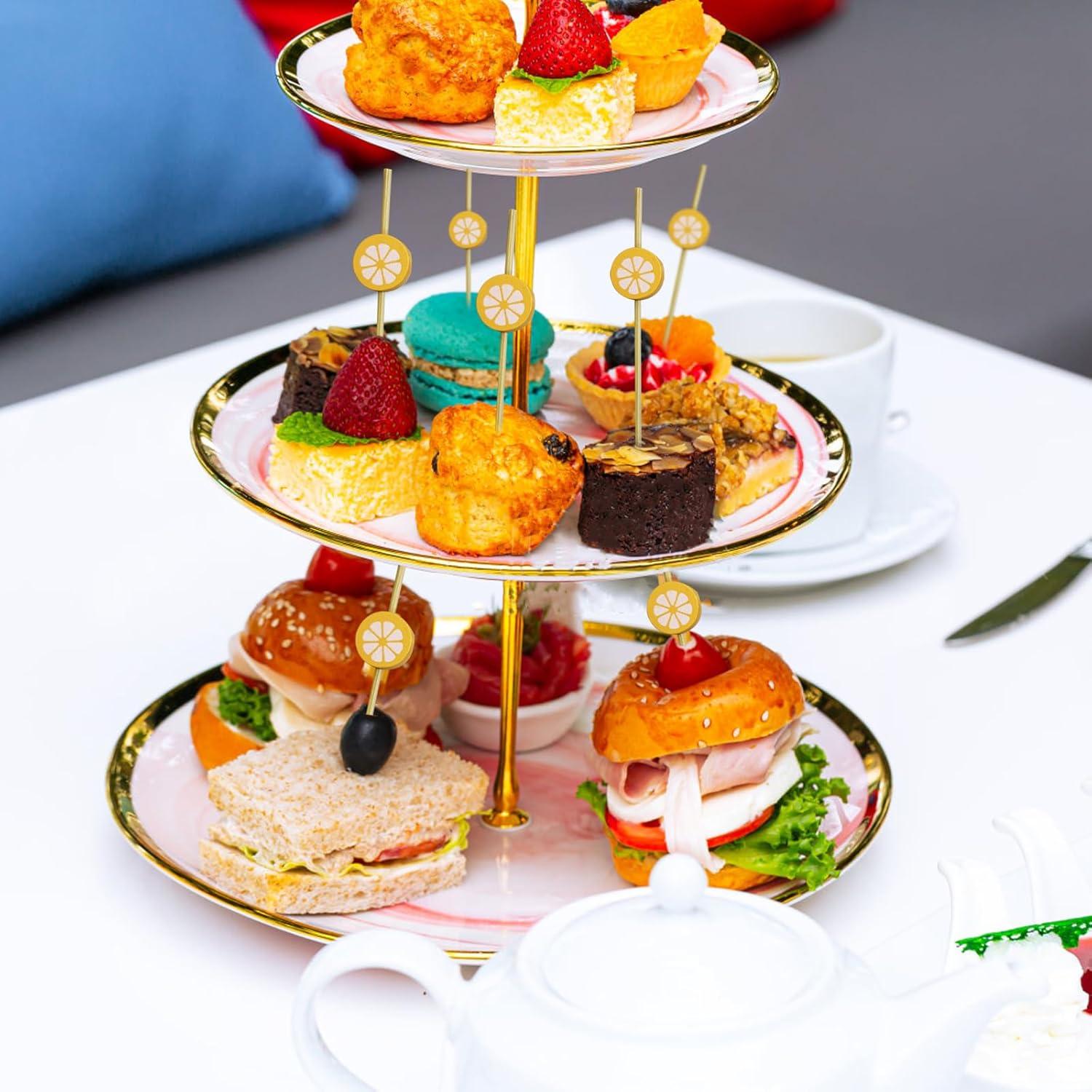 100 Palillos de Bambú Naranja para Cócteles 12 cm