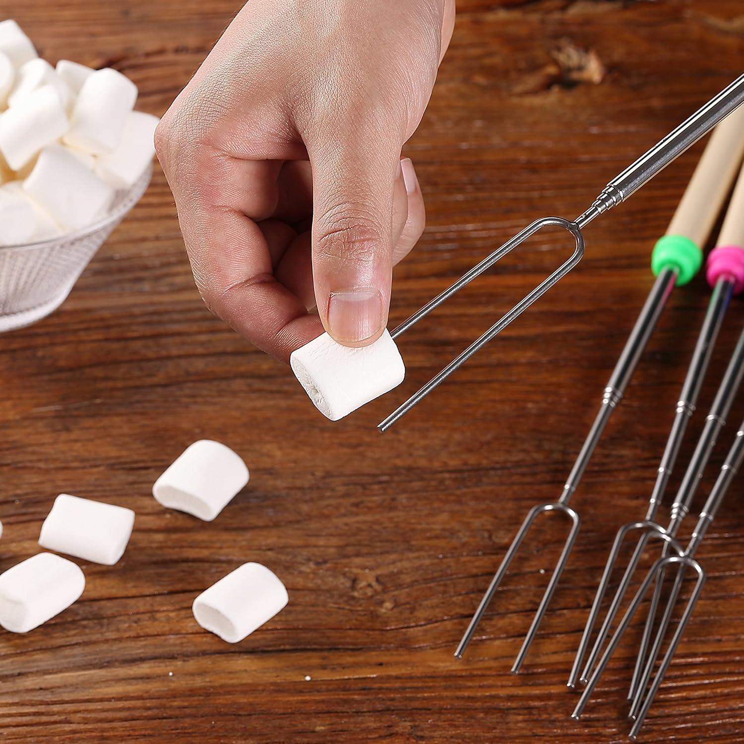 Palos de Asar Extensibles UNCO de Acero Inoxidable - 5 Pzas, 81 cm