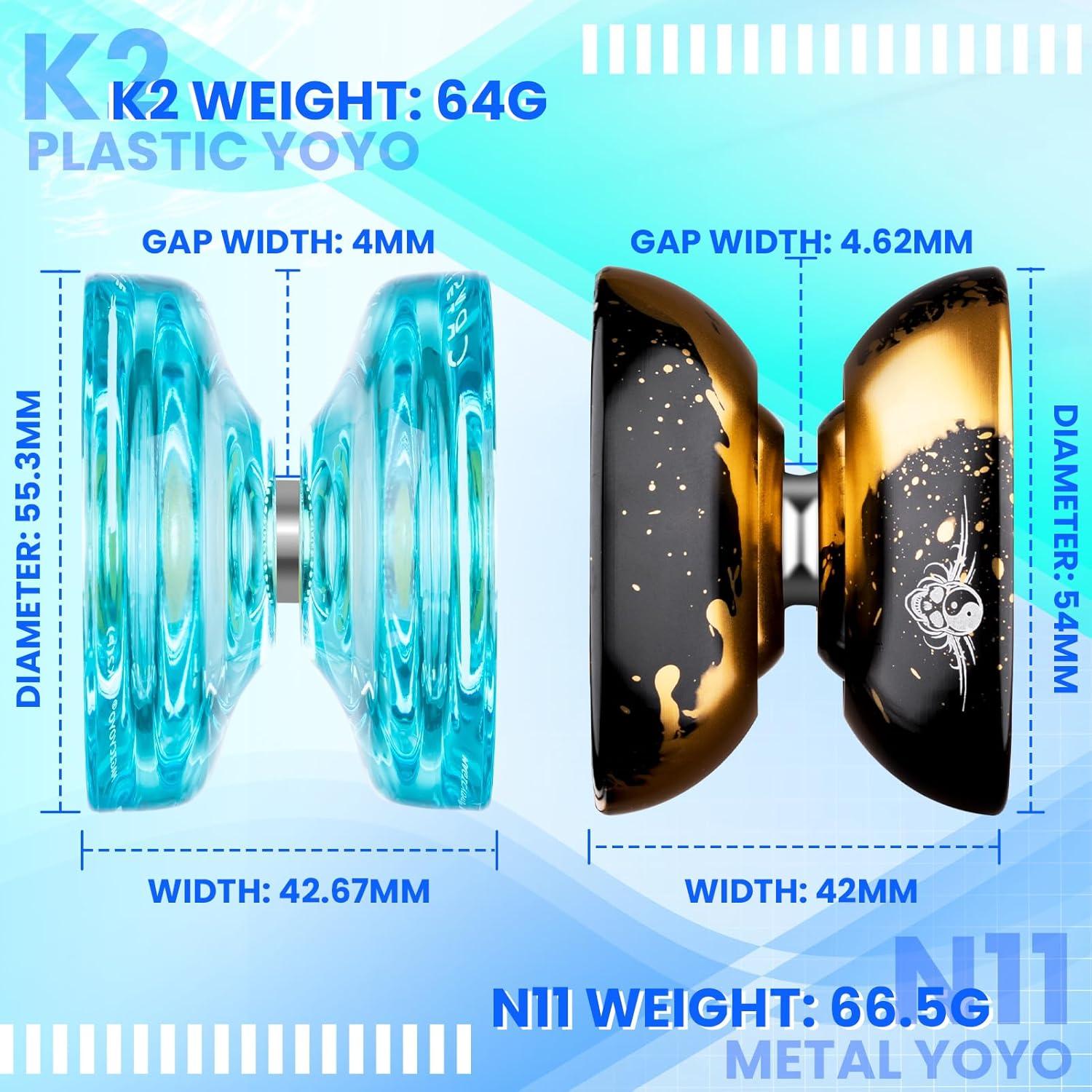 MAGICYOYO Paquete de 2 Yoyos Profesionales para Niños