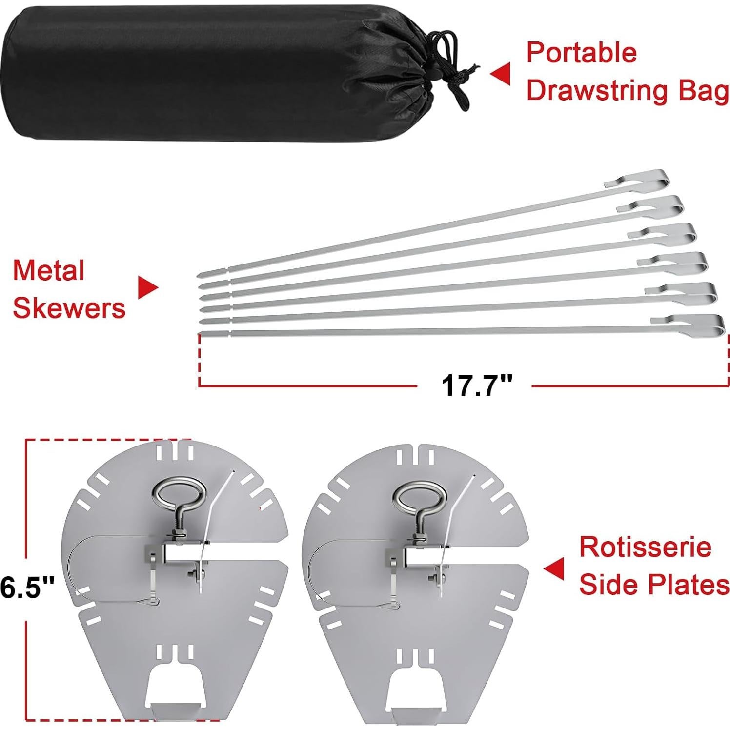 Pinchos de Barbacoa Delsbbq 44.9 cm Acero Inoxidable Reutilizables